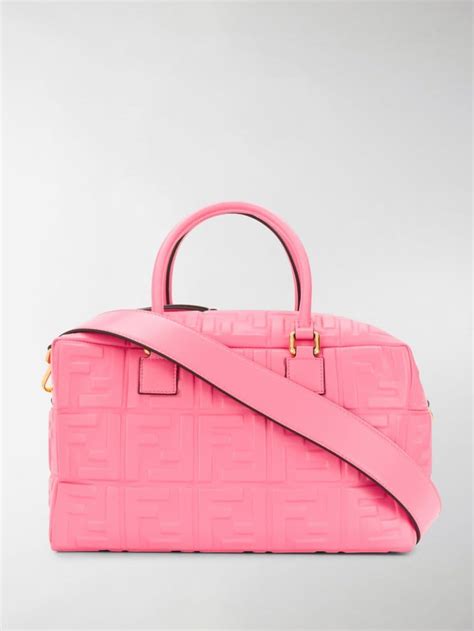 fendi boston bag black|fendi pink leather boston bag.